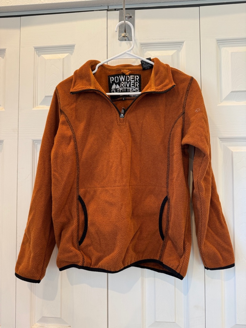 Kids' Orange Quarter-Zip Fleece Jacket